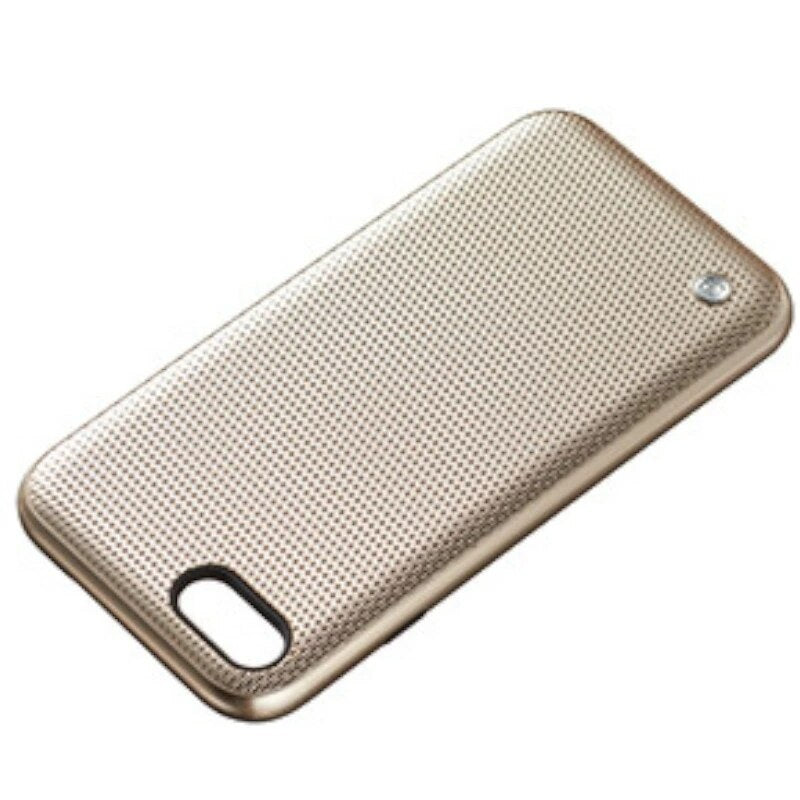 メタリック ハイブリッドカバー スマホケース iPhone 7 / 8 / SE 対応 シルバー/ゴールド