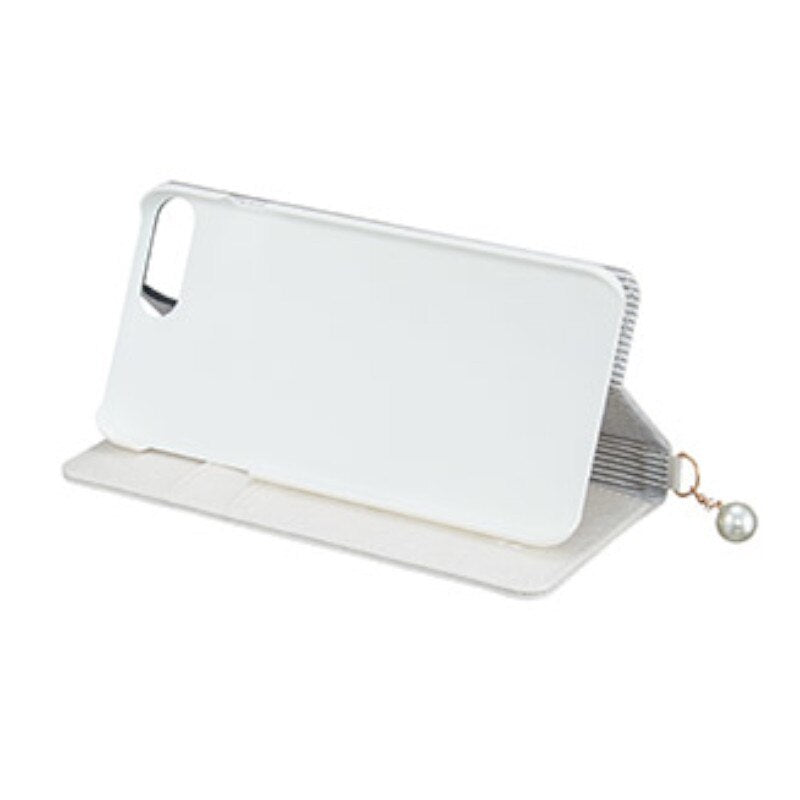 スマホケース ピンク/ホワイト パールチャーム付 iPhone 7 plus / 8 Plus 対応