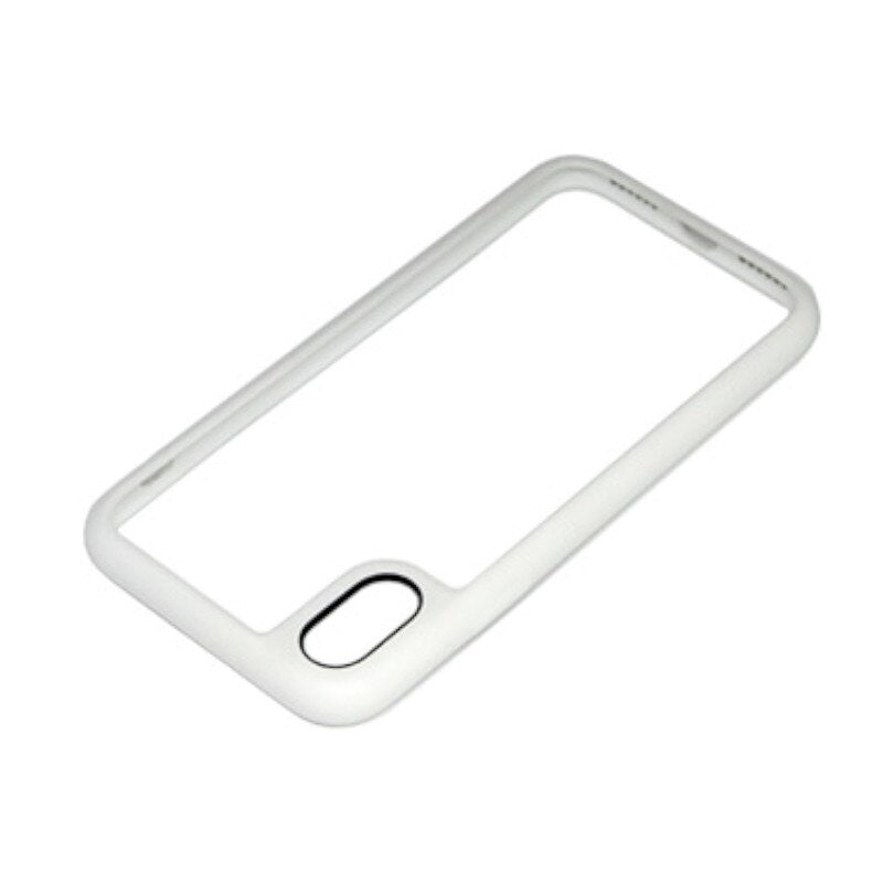 コラボ スマホケース ブラック/ホワイト RONDA ソフトレザーバンパー iPhone X 対応