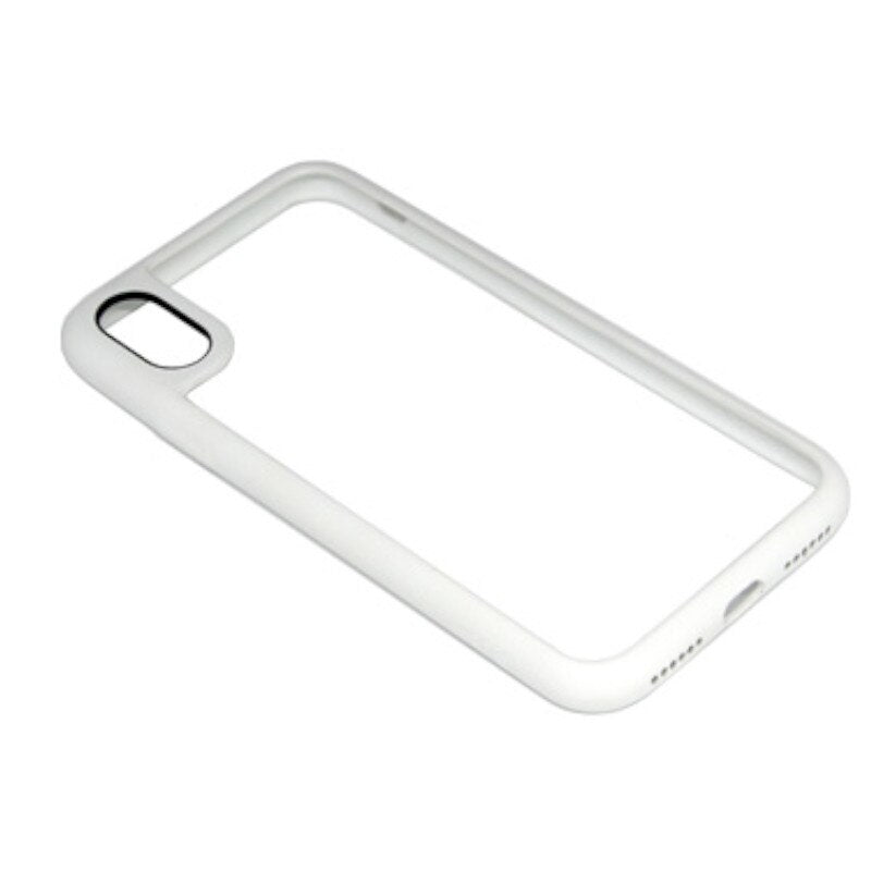 コラボ スマホケース ブラック/ホワイト RONDA ソフトレザーバンパー iPhone X 対応