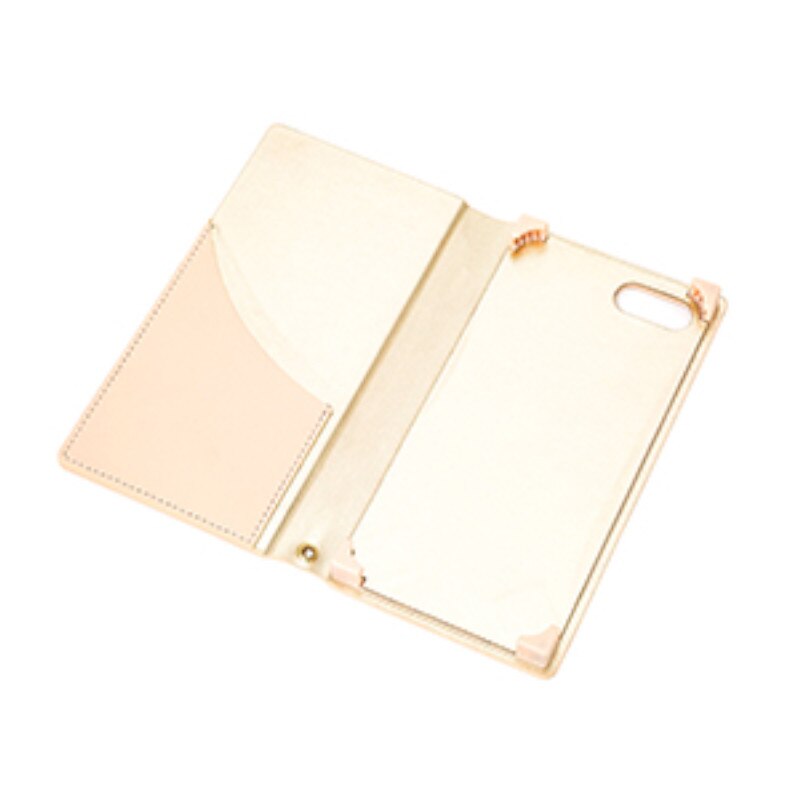 フェム STZ フラップレザーケース スマホケース 手帳型 ピンク/ベージュ iPhone X 対応