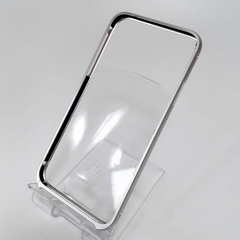 アルミバンパー ブラック/シルバー スマホケース スマホ保護 iPhone X / XS 対応