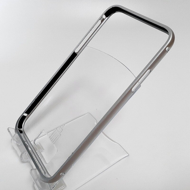 アルミバンパー ブラック/シルバー スマホケース スマホ保護 iPhone X / XS 対応