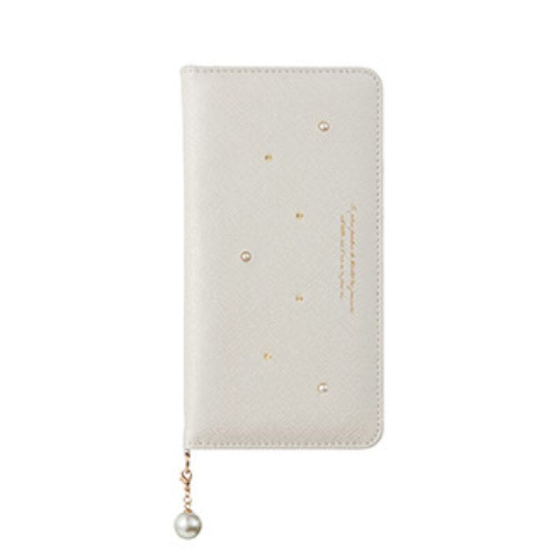 スマホケース ピンク/ホワイト パールチャーム付 iPhone 7 plus / 8 Plus 対応