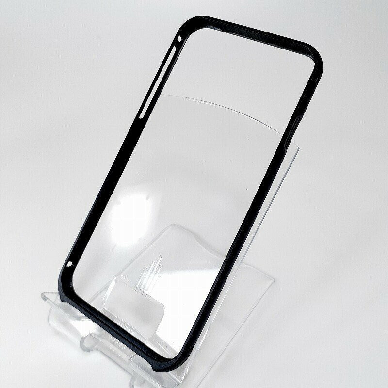アルミバンパー ブラック スマホケース シンプルデザイン iPhone 7 / 8 / SE 対応