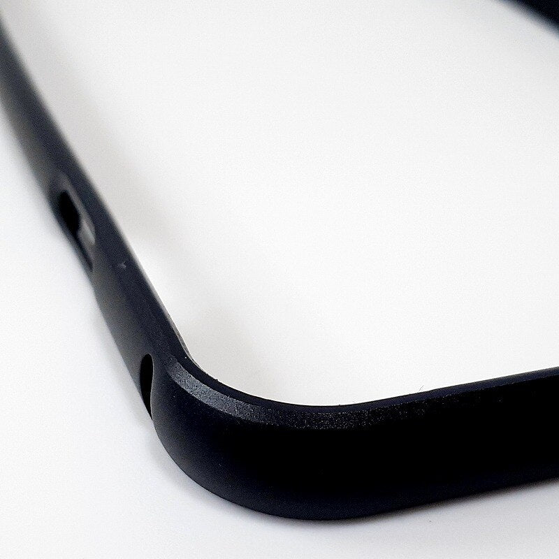 アルミバンパー ブラック スマホケース シンプルデザイン iPhone 7 / 8 / SE 対応