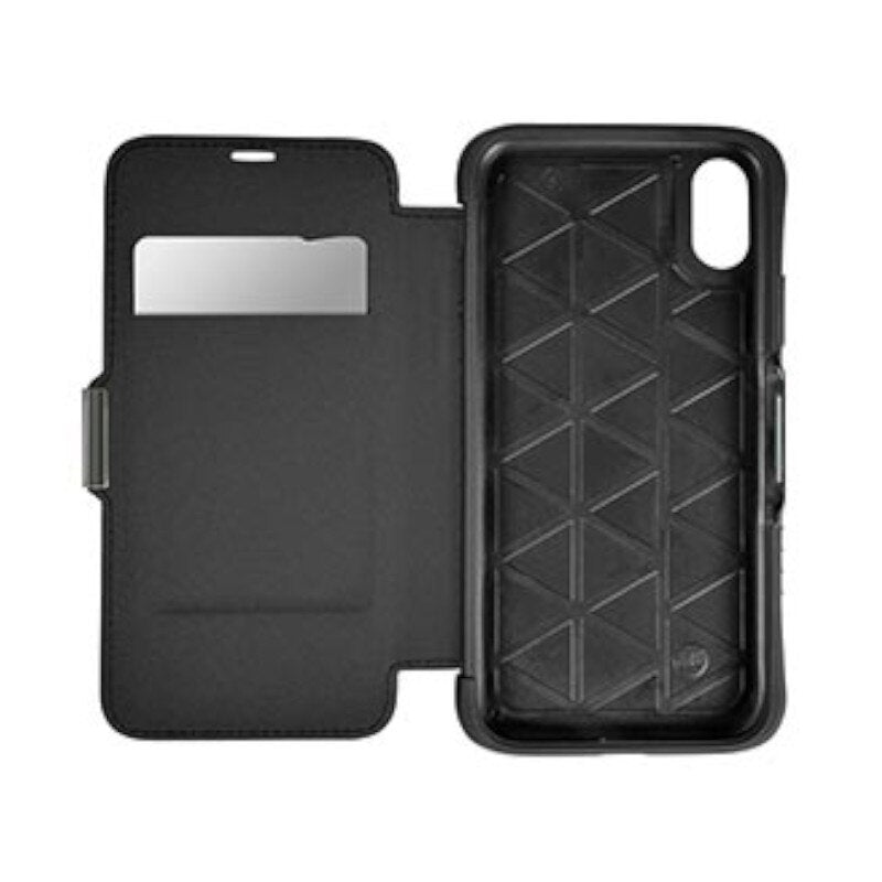 スマホケース ブラック ブックタイプケース カードポケット付 iPhone XR 対応