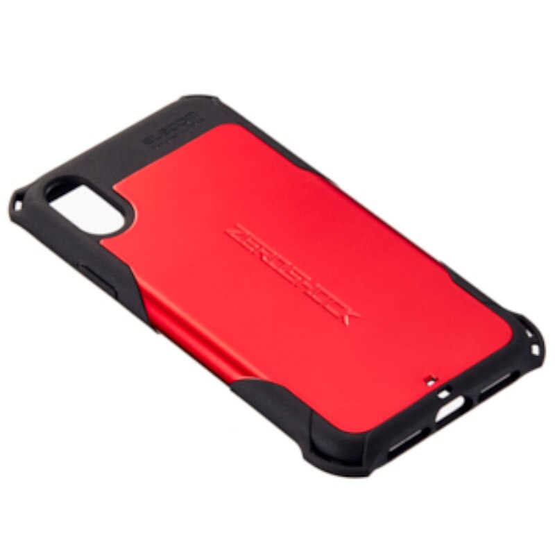 ZEROSHOCK スマホケース レッド ストラップホール付 iPhone XR 対応