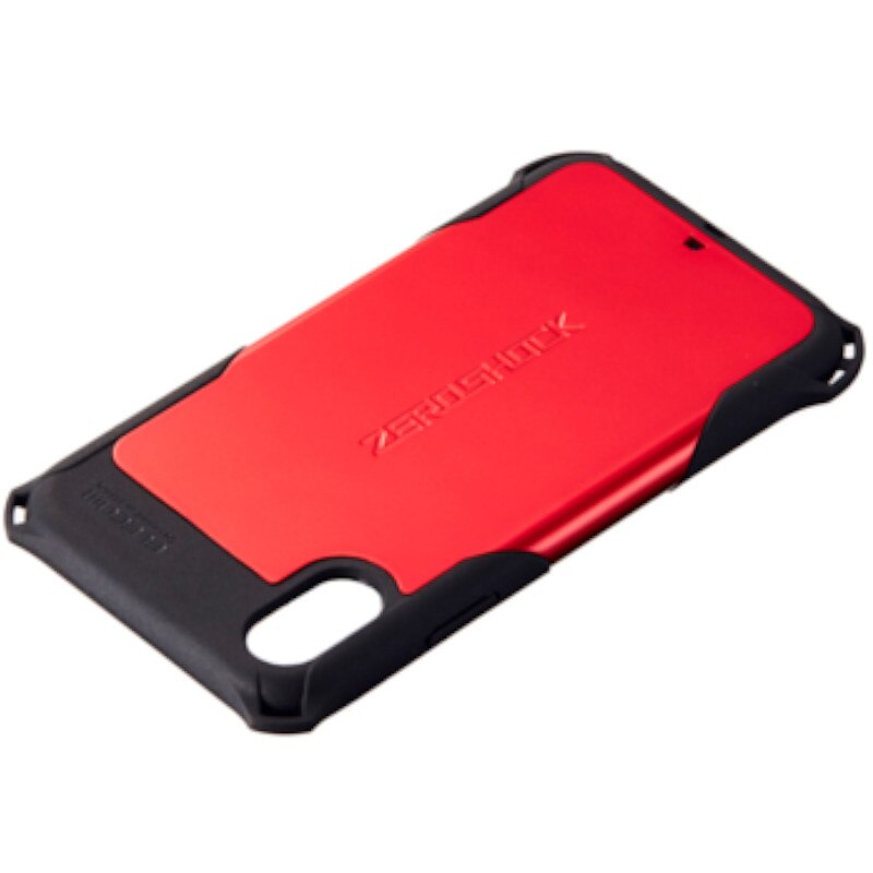 ZEROSHOCK スマホケース レッド ストラップホール付 iPhone XR 対応
