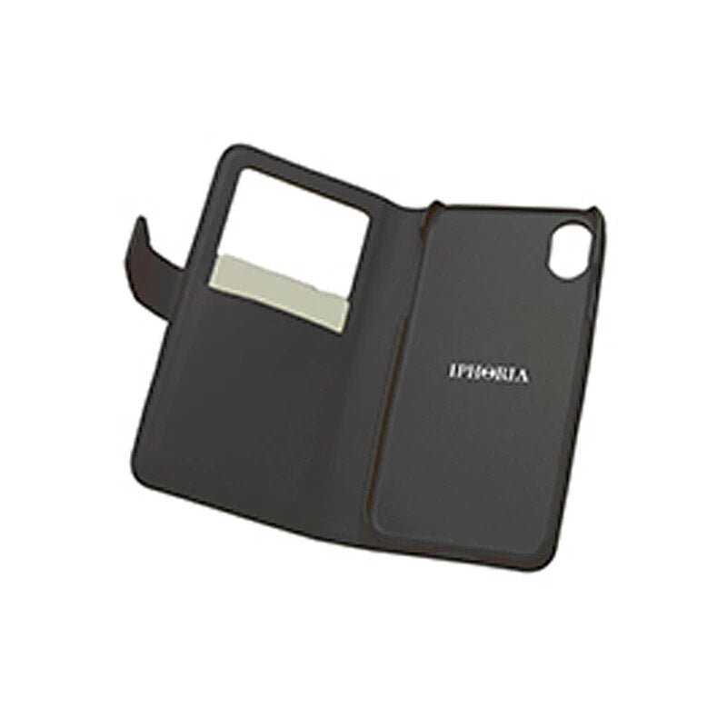 IPHORIA コラボ スマホケース ブックタイプケース ブラック/ピンク iPhone X 対応