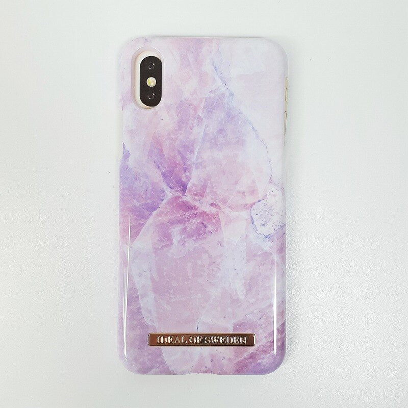IDEAL OF SWEDEN スマホケース ピローピンクマーブル iPhone X XS 対応