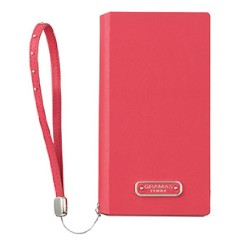 フェム STZ フラップレザーケース スマホケース 手帳型 ピンク/ベージュ iPhone X 対応