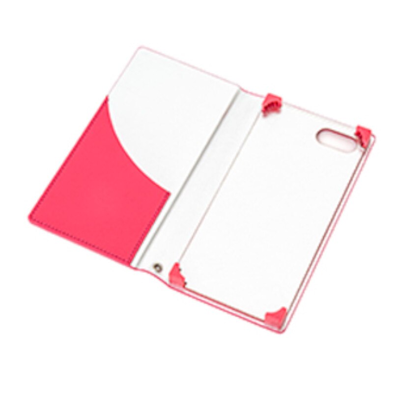 フェム STZ フラップレザーケース スマホケース 手帳型 ピンク/ベージュ iPhone X 対応