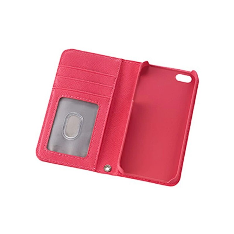 サフィアーノレザー調 スマホケース 手帳型 iPhone SE / 5 / 5S 対応