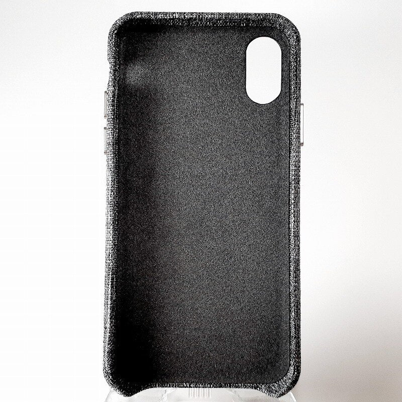 ファブリックカバー スマホケース ミディアムグレー iPhone X / XS 対応