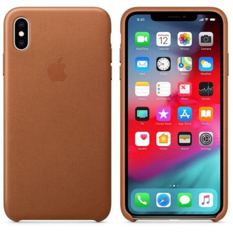 純正品 スマホケース MQTA2FE/A レザーケース ブラウン iPhone X 対応