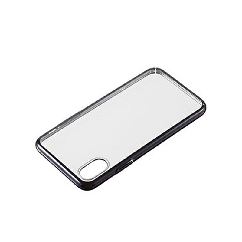 iPhone用 ハードカバー サイドライン スマホケース iPhone X / XS 対応 ブラック/ピンク/シルバー