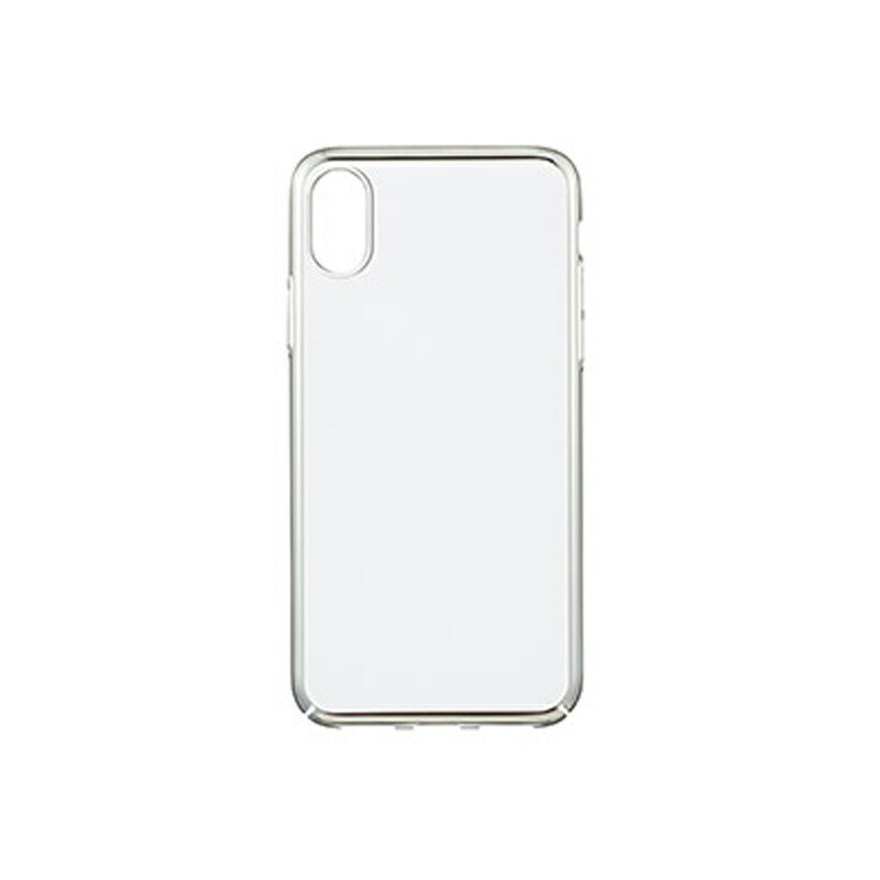 iPhone用 ハードカバー サイドライン スマホケース iPhone X / XS 対応 ブラック/ピンク/シルバー