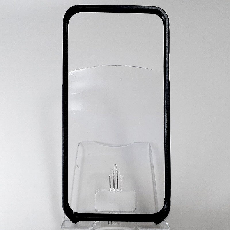 アルミバンパー ブラック/シルバー スマホケース スマホ保護 iPhone X / XS 対応