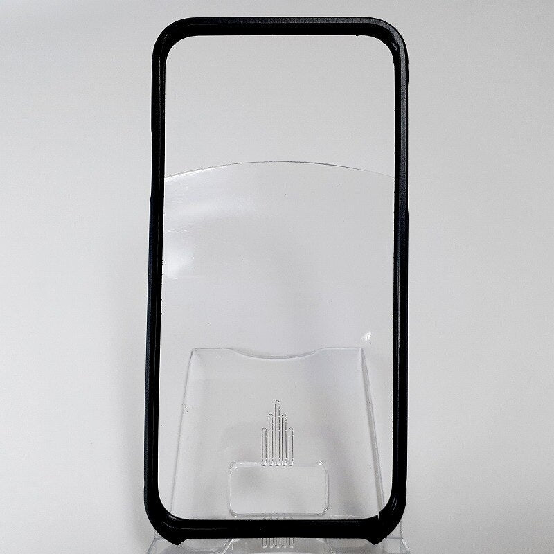 アルミバンパー ブラック/シルバー スマホケース スマホ保護 iPhone X / XS 対応