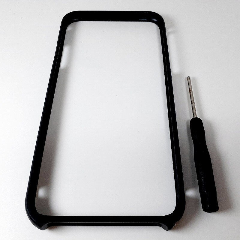 アルミバンパー ブラック/シルバー スマホケース スマホ保護 iPhone X / XS 対応