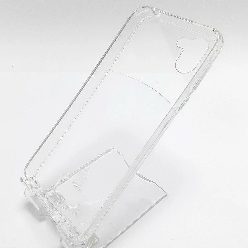 R2 対応 スマホケース クリア 透明 スケルトン 耐衝撃 ハイブリッドカバー
