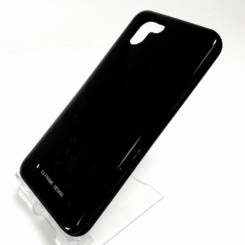 R2 対応 スマホケース ブラック EX-FRAME DESIGN ハイブリッドカバー
