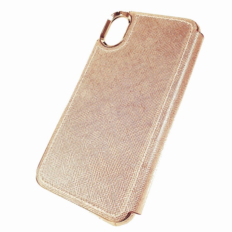 コラボ スマホケース ローズゴールド ブックタイプ 手帳型 iPhone X 対応