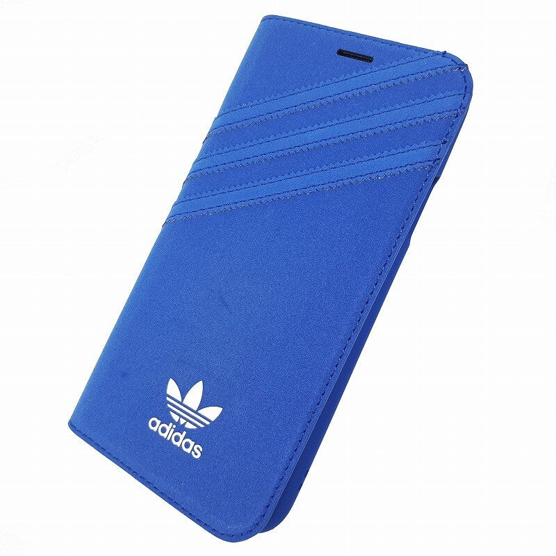 adidas Originals コラボ スマホケース ブックタイプ 手帳型 iPhoneX 対応 ブルー/ブラック