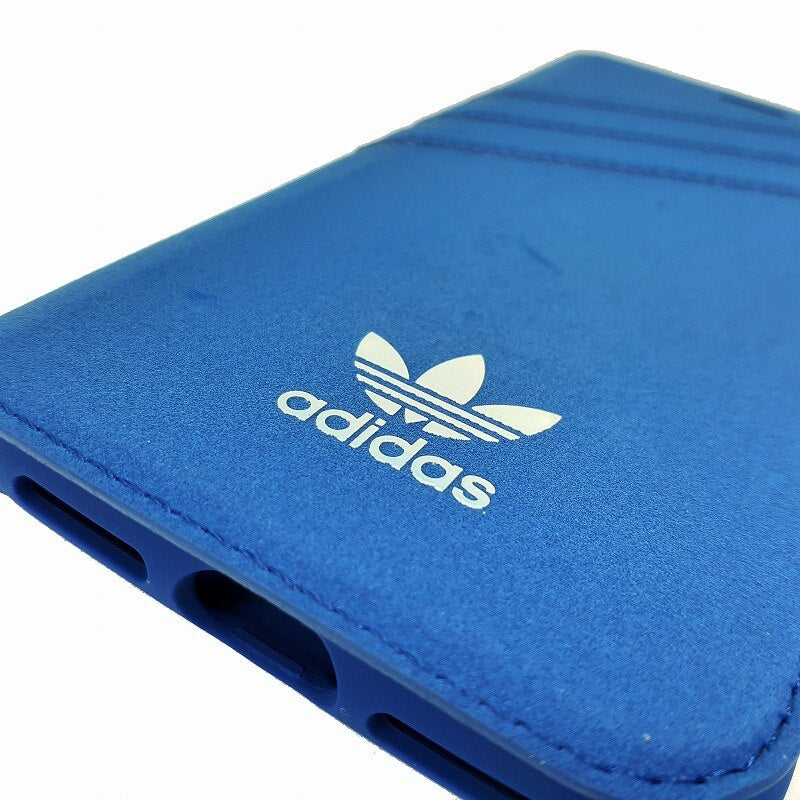 adidas Originals コラボ スマホケース ブックタイプ 手帳型 iPhoneX 対応 ブルー/ブラック