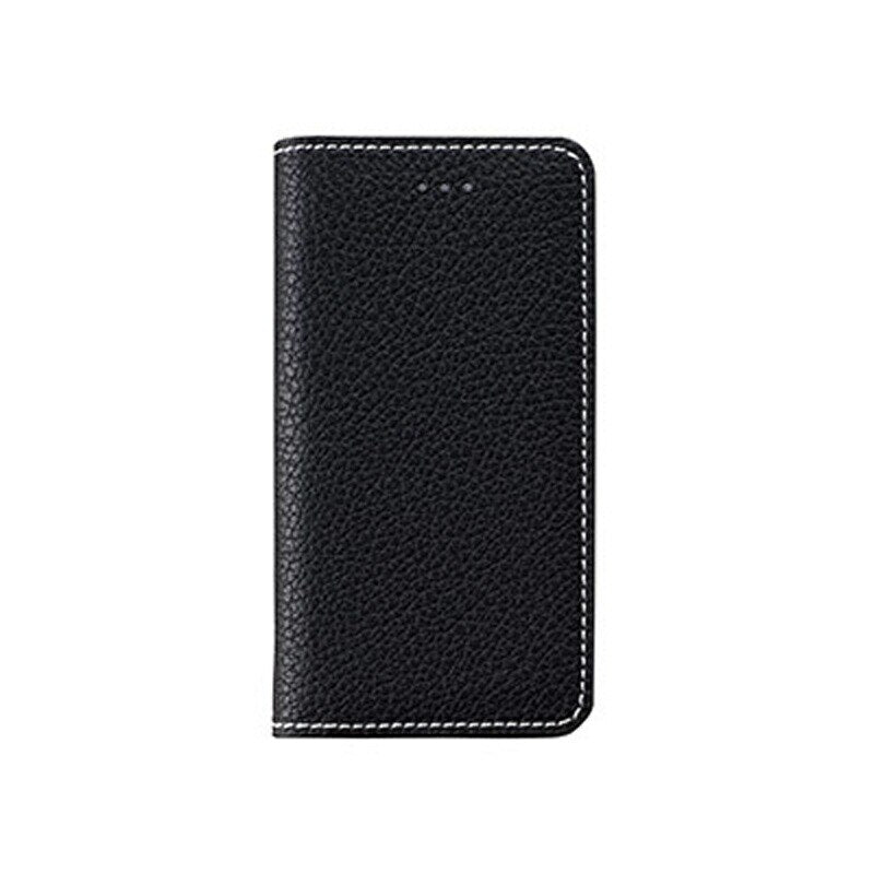 テクスチャード ブックタイプケース 手帳型 ブラック /ネイビーiPhone 7 / 8 / SE2 対応