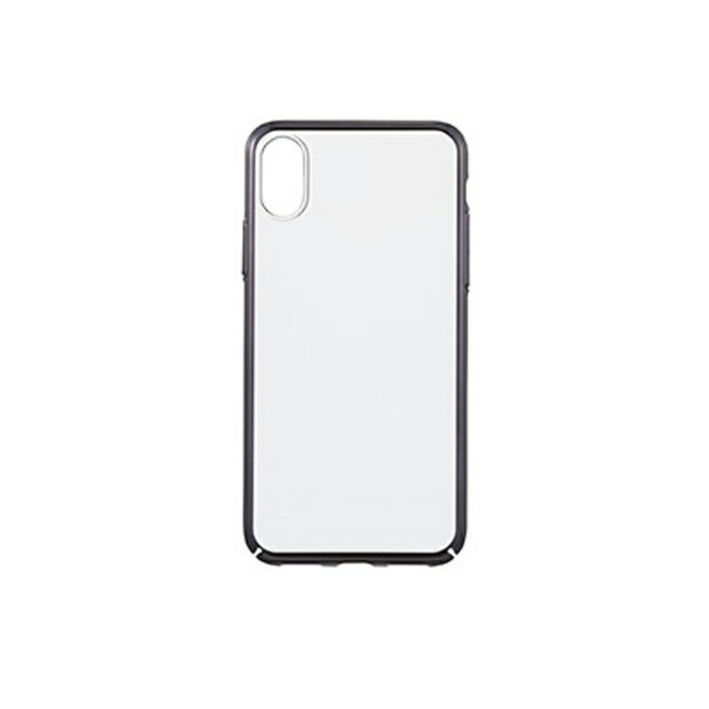 iPhone用 ハードカバー サイドライン スマホケース iPhone X / XS 対応 ブラック/ピンク/シルバー