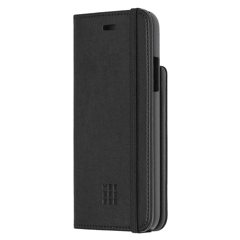 スマホケース ブラック/レッド イタリア製 手帳型 ブックタイプ スマホカバー iPhone X 対応