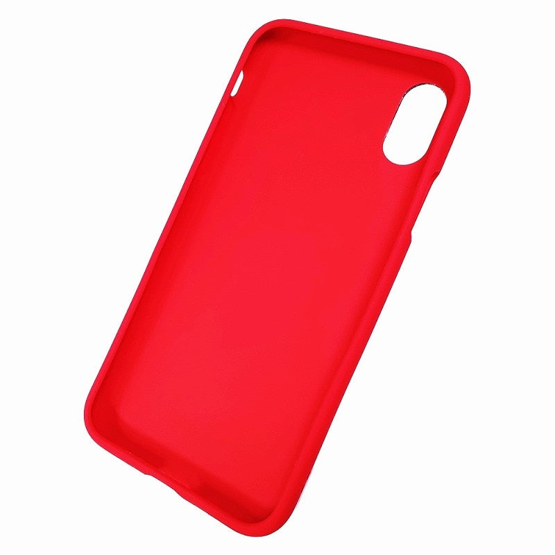 コラボ スマホケース ホワイト モールデッドケース iPhoneX 対応 ブラック/ブルー/レッド