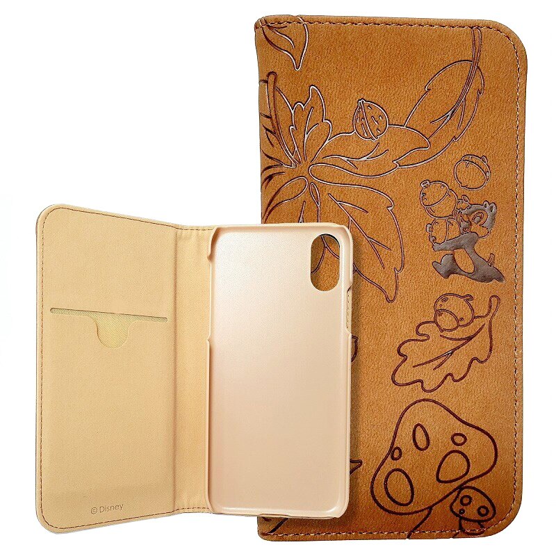 コラボ ブックタイプケース チップ&デール スマホケース 手帳型 iPhone X 対応