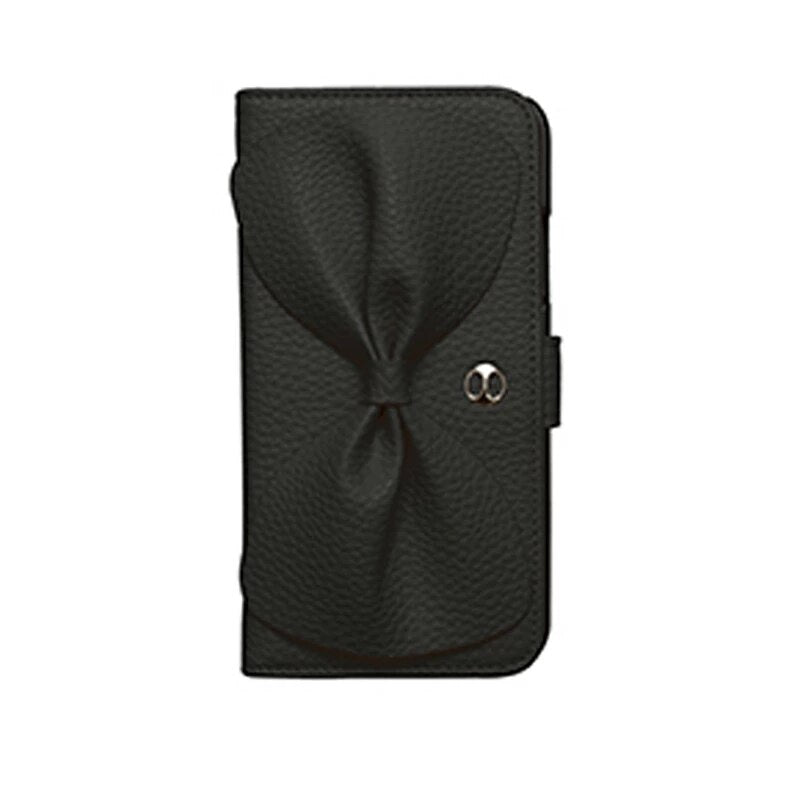 IPHORIA コラボ スマホケース ブックタイプケース ブラック/ピンク iPhone X 対応