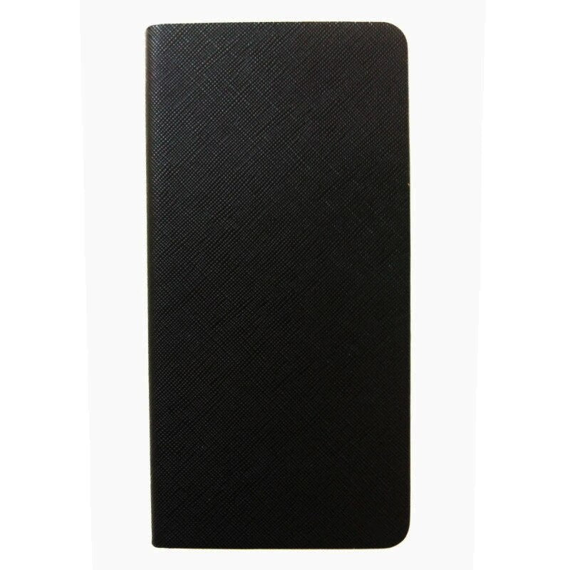 XZ3 レザー調ブックタイプケース ブラック 手帳型 スマホケース スマホカバー スタンド機能付き