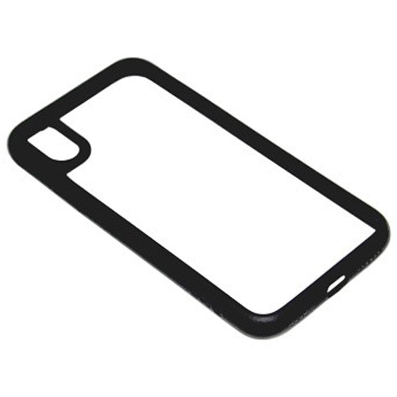 コラボ スマホケース ブラック／ホワイト RONDA ソフトレザーバンパー iPhone X 対応