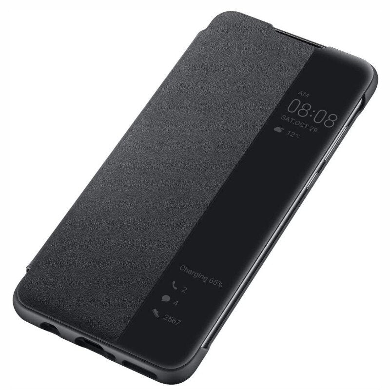 P30 lite Smart View Flip Cover ブックタイプ ブラック／ブルー 純正品