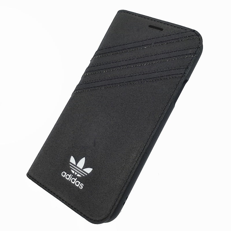 adidas Originals コラボ スマホケース ブックタイプ 手帳型 iPhoneX 対応 ブルー／ブラック