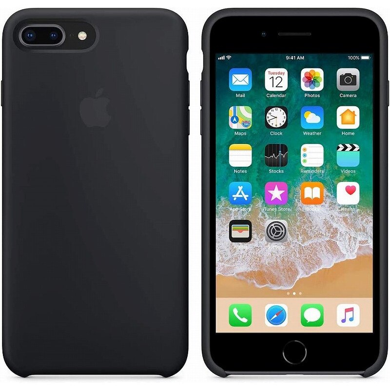 純正品 スマホケース MQHM2FE/A レザーケース ブラック iPhone 8 Plus 対応